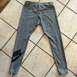 Nike Leg-A-See Leggings Women's Size L Gray /Black